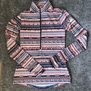 Nike peach, gray and black 1/2 zip jacket